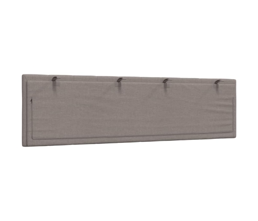 Cabecero de cama acolchado tela gris taupé 180 cm