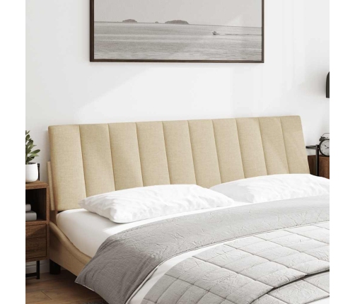 Cabecero de cama acolchado tela crema 180 cm