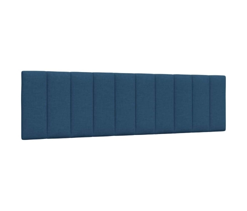 Cabecero de cama acolchado tela azul 180 cm