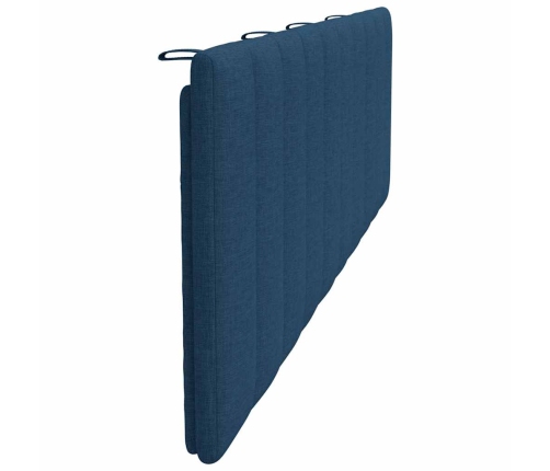 Cabecero de cama acolchado tela azul 180 cm