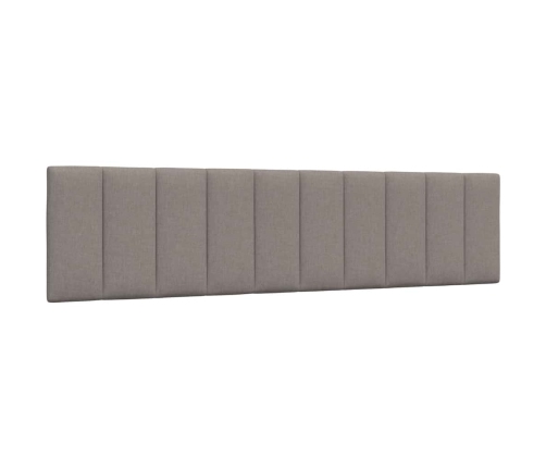 Cabecero de cama acolchado tela gris taupe 200 cm