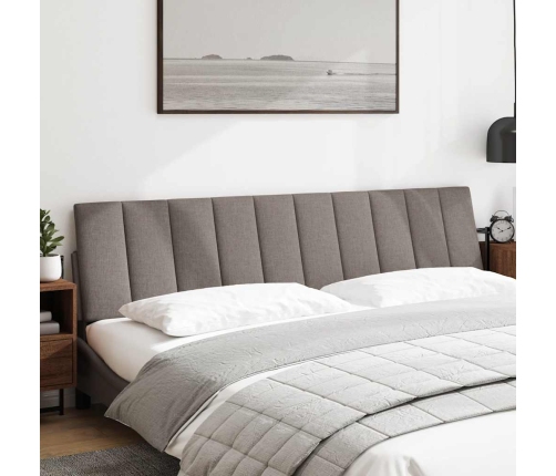 Cabecero de cama acolchado tela gris taupe 200 cm