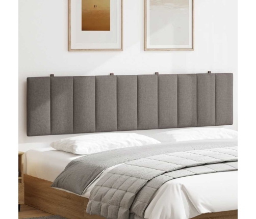 Cabecero de cama acolchado tela gris taupe 200 cm