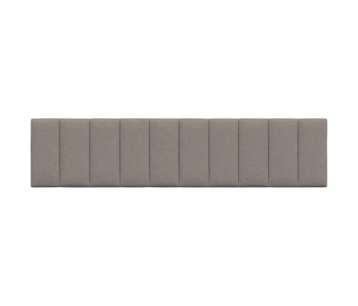 Cabecero de cama acolchado tela gris taupe 200 cm