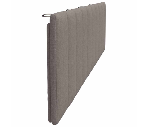 Cabecero de cama acolchado tela gris taupe 200 cm