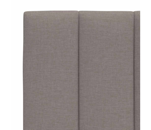 Cabecero de cama acolchado tela gris taupe 200 cm