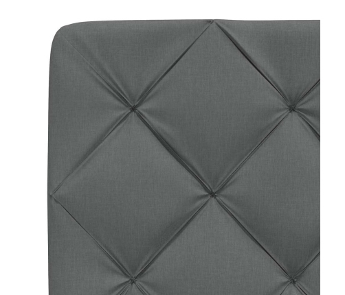 Cabecero de cama acolchado tela gris oscuro 80 cm