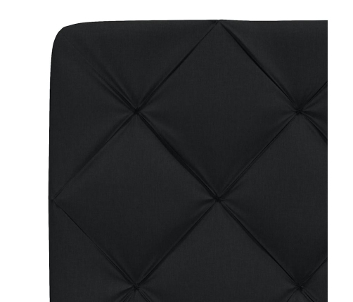 Cabecero de cama acolchado tela negro 80 cm