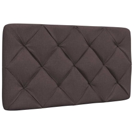 Cabecero de cama acolchado tela marrón oscuro 80 cm