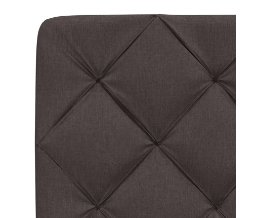 Cabecero de cama acolchado tela marrón oscuro 80 cm