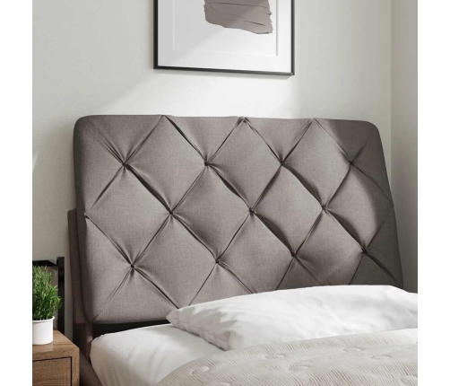 Cabecero de cama acolchado tela gris taupé 80 cm