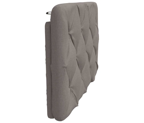 Cabecero de cama acolchado tela gris taupé 80 cm