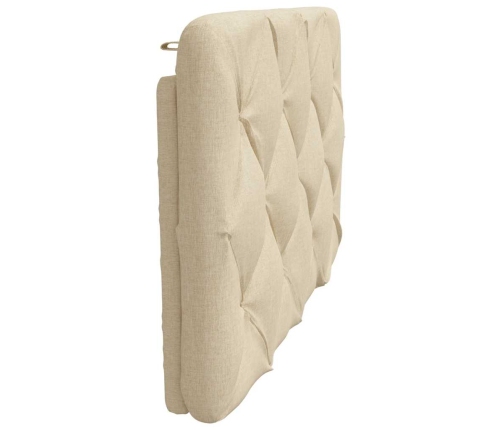 Cabecero de cama acolchado tela crema 80 cm