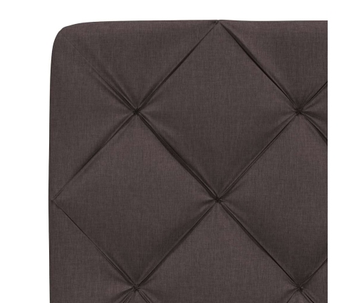 Cabecero de cama acolchado tela marrón oscuro 90 cm