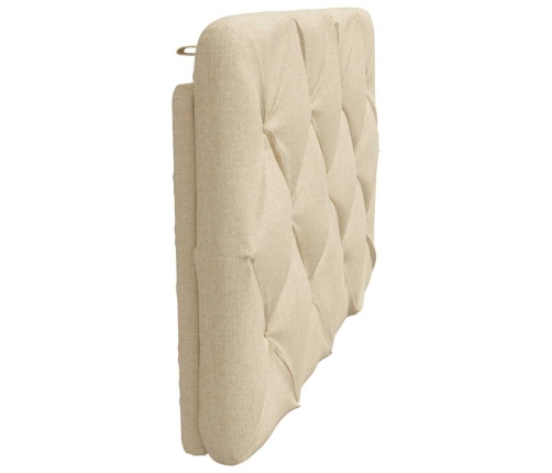 Cabecero de cama acolchado tela crema 90 cm