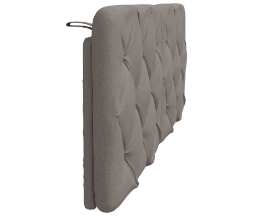 Cabecero de cama acolchado tela gris taupé 120 cm