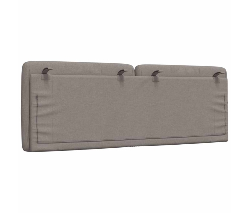 Cabecero de cama acolchado tela gris taupé 120 cm