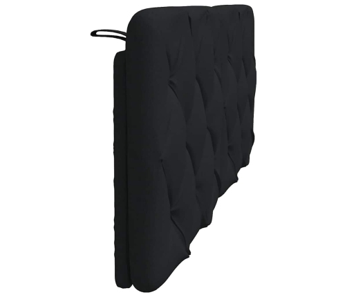 Cabecero de cama acolchado tela negro 140 cm