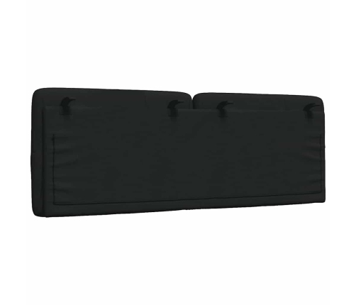 Cabecero de cama acolchado tela negro 140 cm