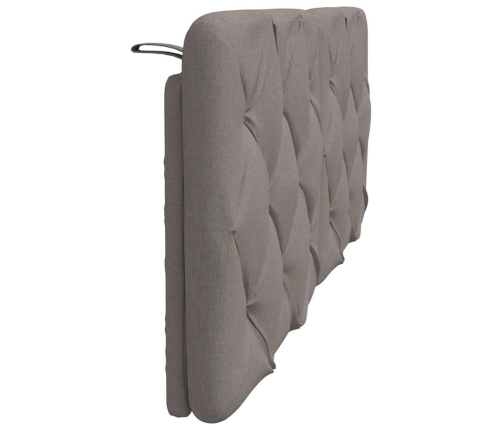 Cabecero de cama acolchado tela gris taupé 140 cm