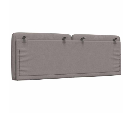 Cabecero de cama acolchado tela gris taupé 140 cm