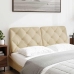 Cabecero de cama acolchado tela crema 140 cm