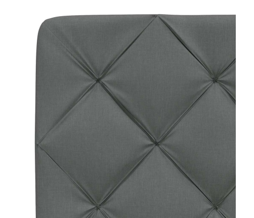 Cabecero de cama acolchado tela gris oscuro 160 cm