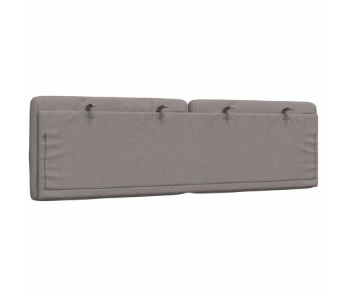 Cabecero de cama acolchado tela gris taupé 160 cm