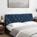 Cabecero de cama acolchado tela azul 160 cm