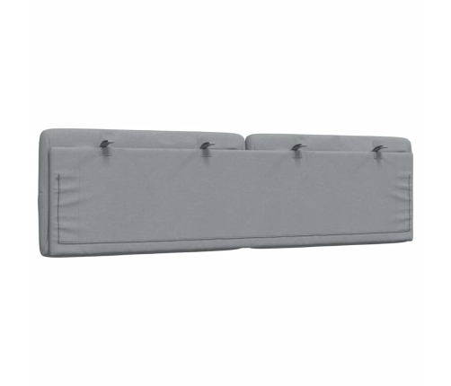 Cabecero de cama acolchado tela gris claro 180 cm