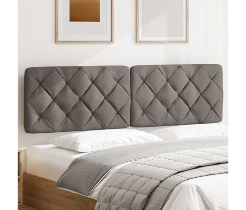 Cabecero de cama acolchado tela gris taupé 180 cm