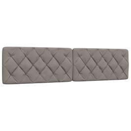 Cabecero de cama acolchado tela gris taupe 200 cm