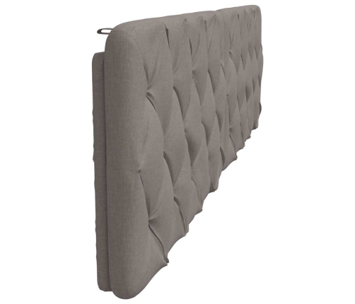 Cabecero de cama acolchado tela gris taupe 200 cm