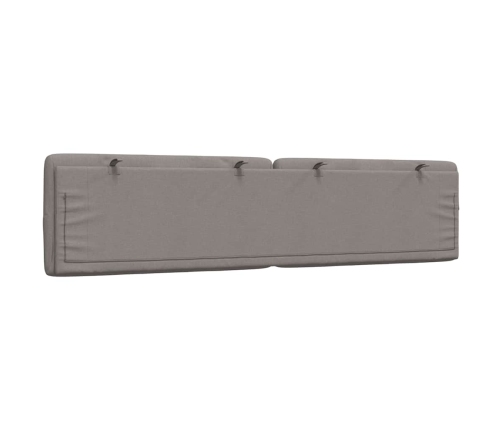 Cabecero de cama acolchado tela gris taupe 200 cm