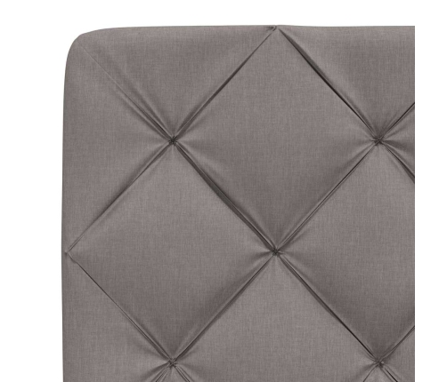 Cabecero de cama acolchado tela gris taupe 200 cm