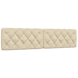 Cabecero de cama acolchado tela crema 200 cm