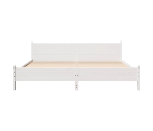 Estructura de cama sin colchón madera maciza blanca 200x200 cm