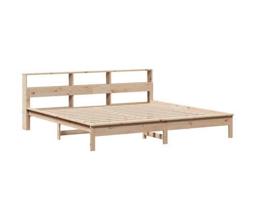 Estructura de cama sin colchón madera maciza de pino 200x200 cm