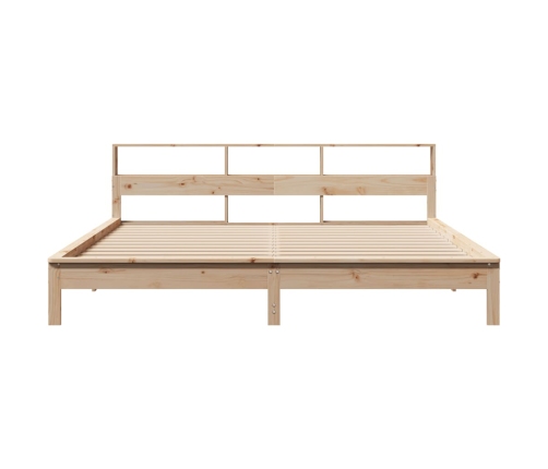 Estructura de cama sin colchón madera maciza de pino 200x200 cm