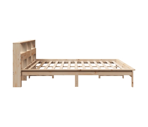 Estructura de cama sin colchón madera maciza de pino 200x200 cm