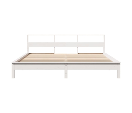 Estructura de cama sin colchón madera maciza blanca 200x200 cm