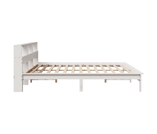 Estructura de cama sin colchón madera maciza blanca 200x200 cm