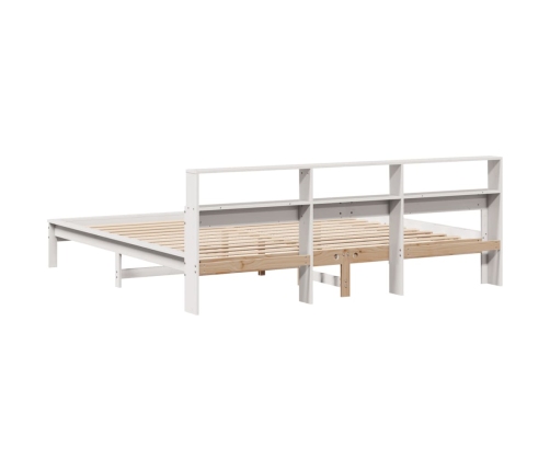 Estructura de cama sin colchón madera maciza blanca 200x200 cm