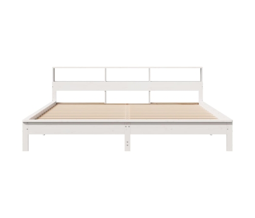 Cama sin colchón madera maciza de pino blanca 180x200 cm