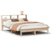 Estructura de cama sin colchón madera maciza de pino 160x200 cm