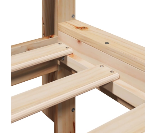 Estructura de cama sin colchón madera maciza de pino 160x200 cm