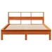 Cama sin colchón madera maciza de pino marrón cera 160x200 cm