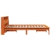 Cama sin colchón madera maciza de pino marrón cera 160x200 cm