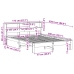 Cama sin colchón madera maciza de pino marrón cera 160x200 cm
