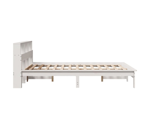 Estructura de cama sin colchón madera de pino blanca 140x190 cm